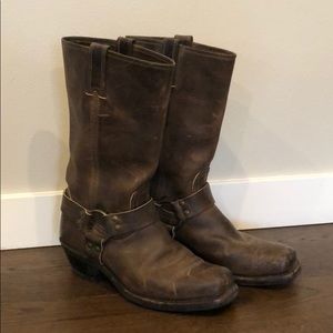 Frye leather harness boots